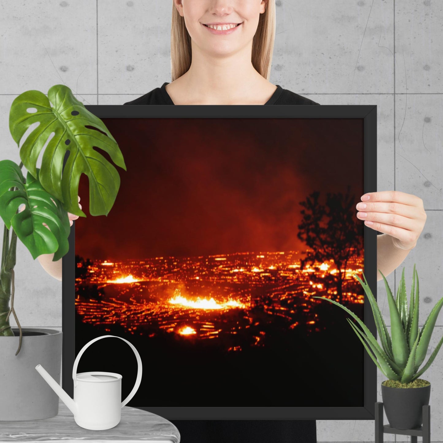 Kilauea 2023 Eruption - Framed photo paper poster